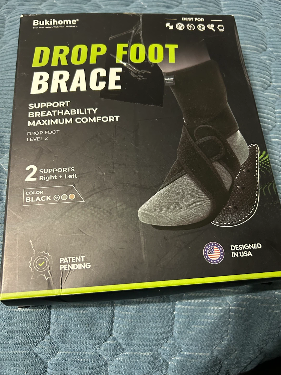 New-BukiHome Drop Foot Brace - Black - photo 3