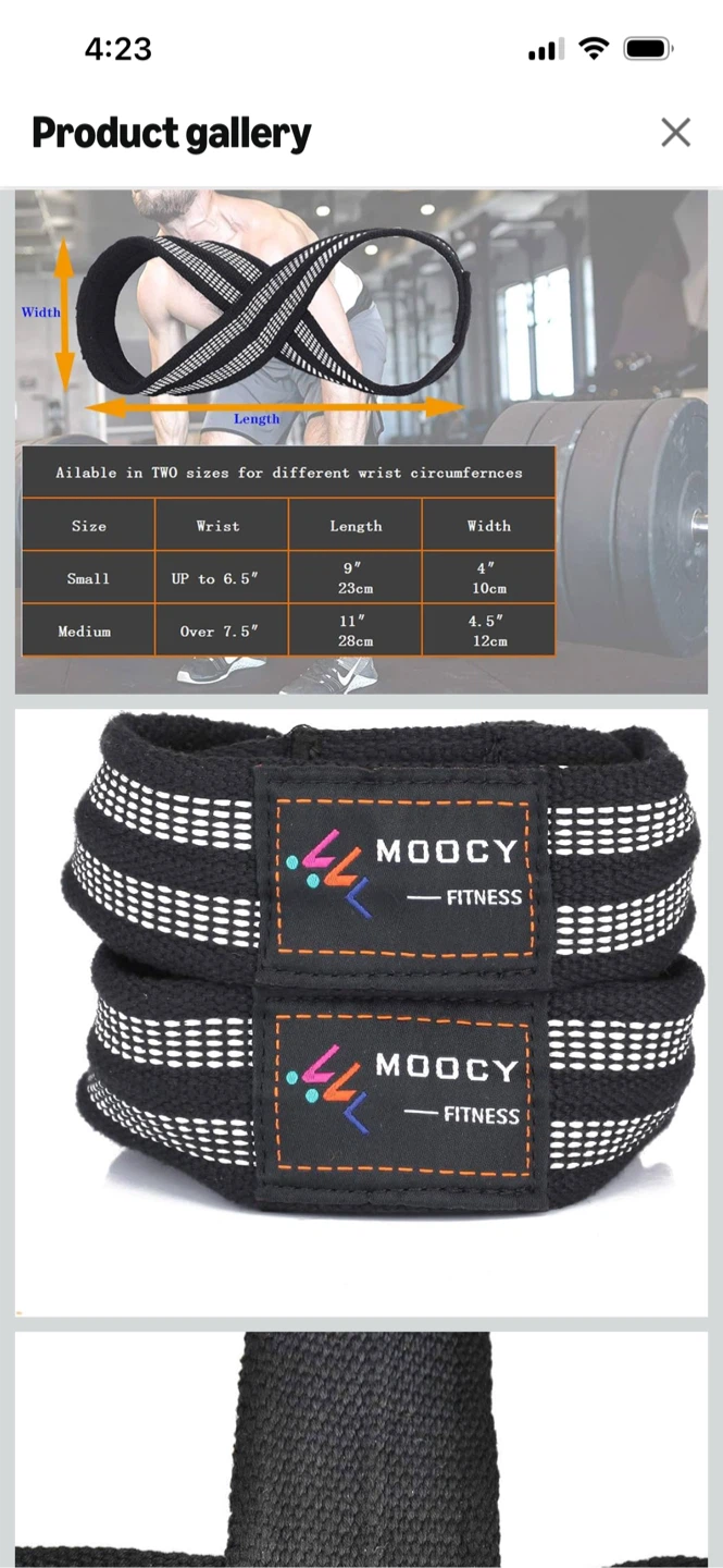 New-MOOCY FITNESS Weight Lifting Straps - photo 3