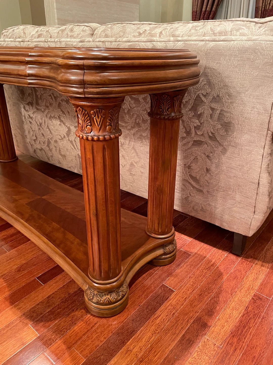 Ornate Wooden Console Table - photo 3