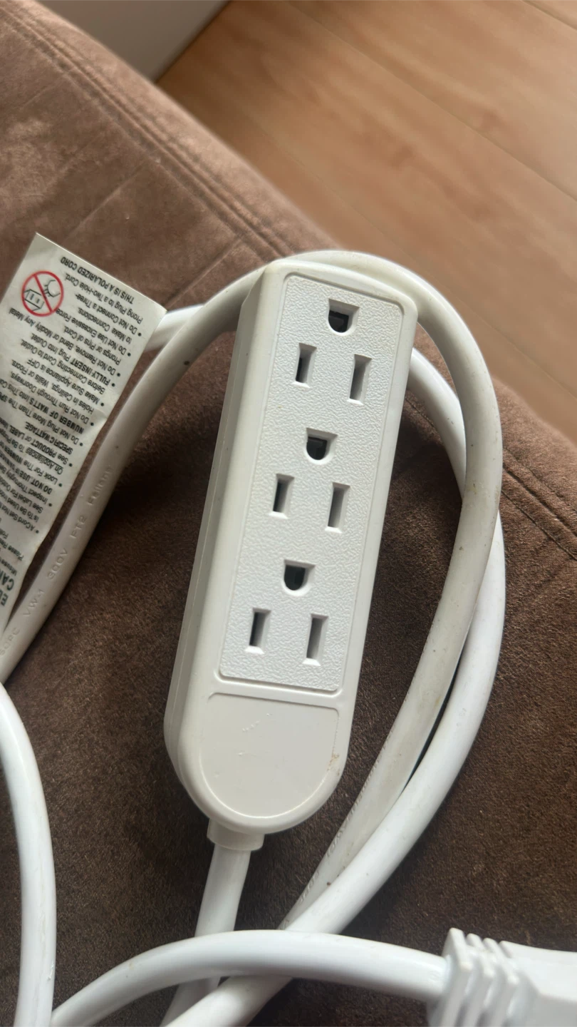White 3-Outlet Power Bar - photo 2