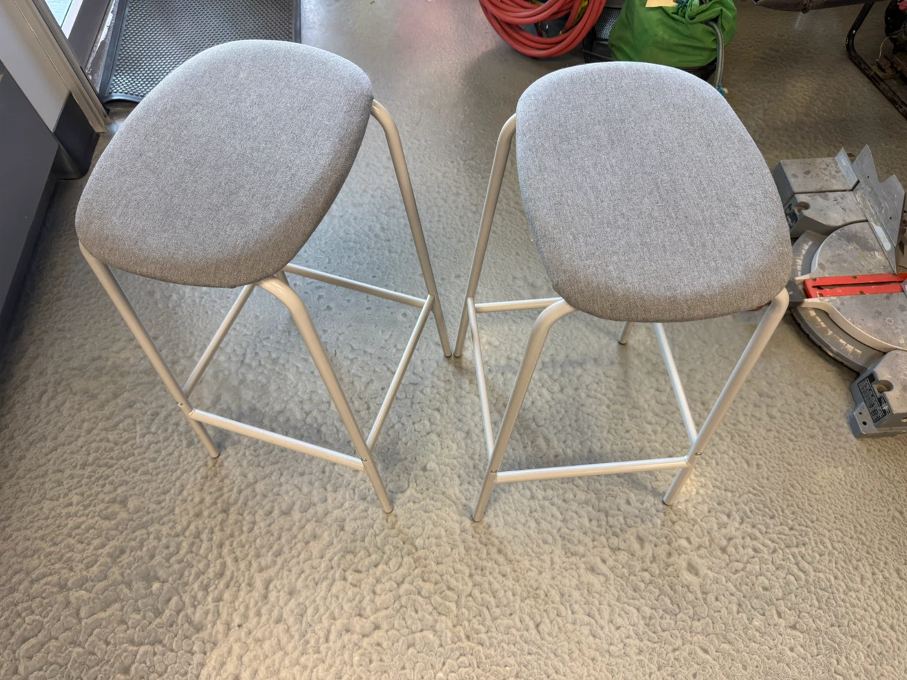 Grey Bar Stools - Set of 2
