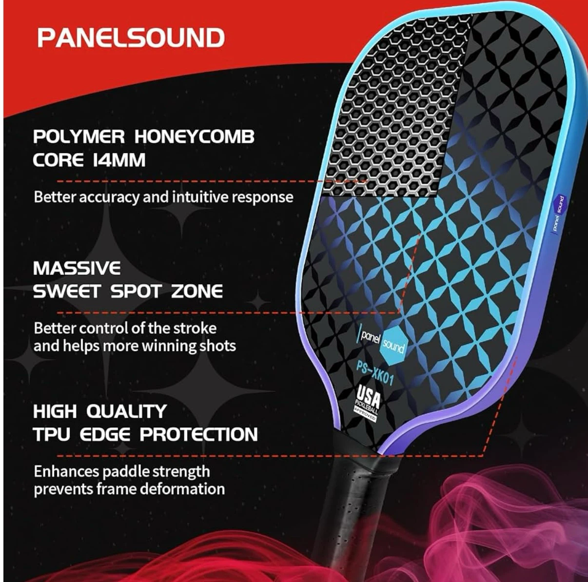 Panel Sound Pickleball Paddle Set of 3 - photo 2