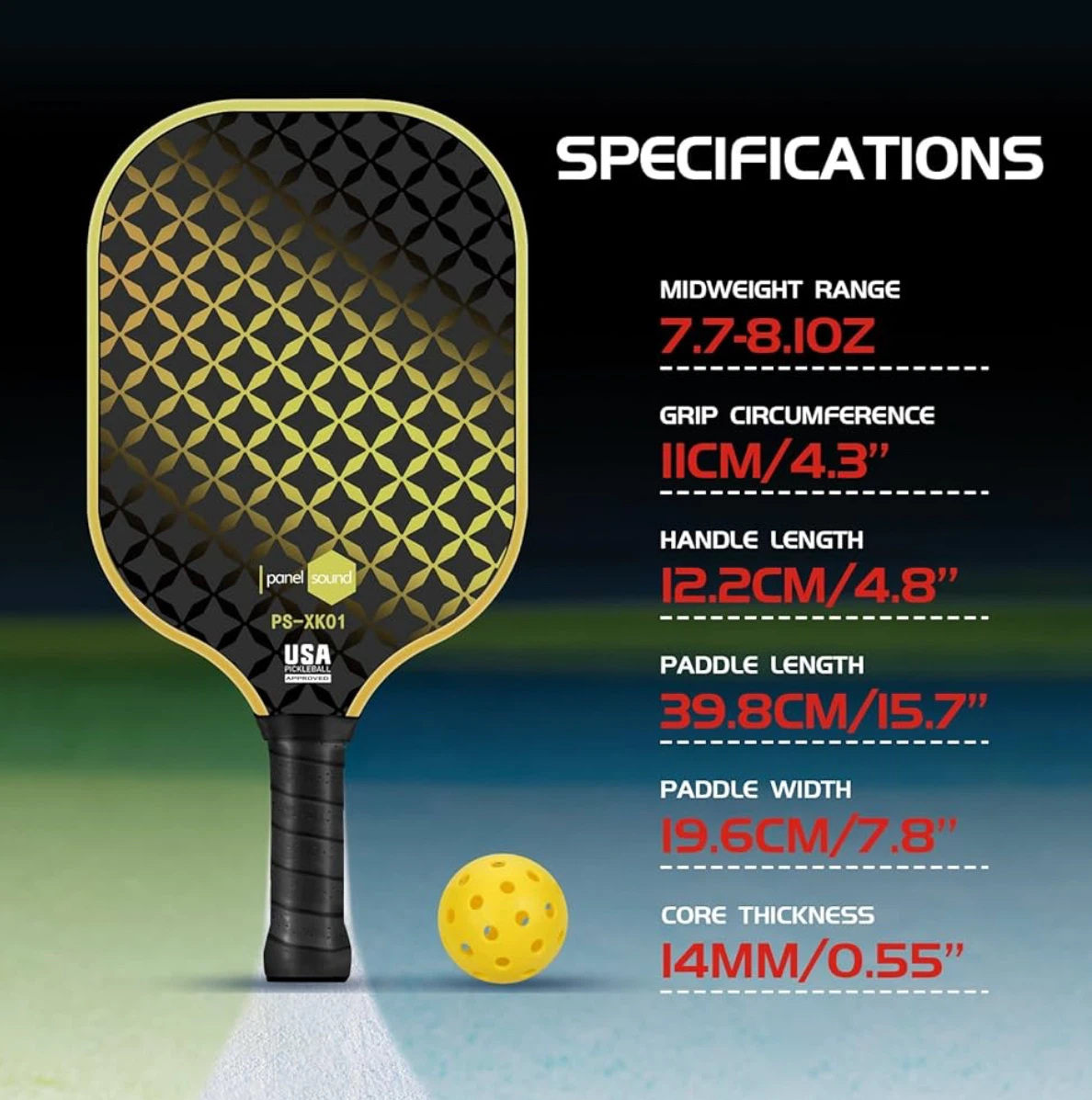 Panel Sound Pickleball Paddle Set of 3 - photo 5