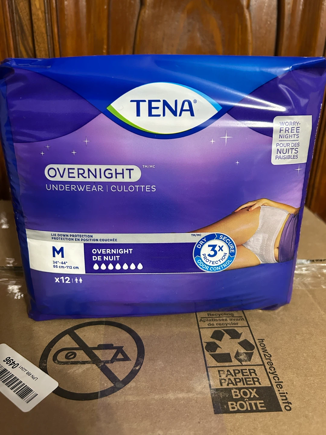 Tena Overnight Underwear Size M