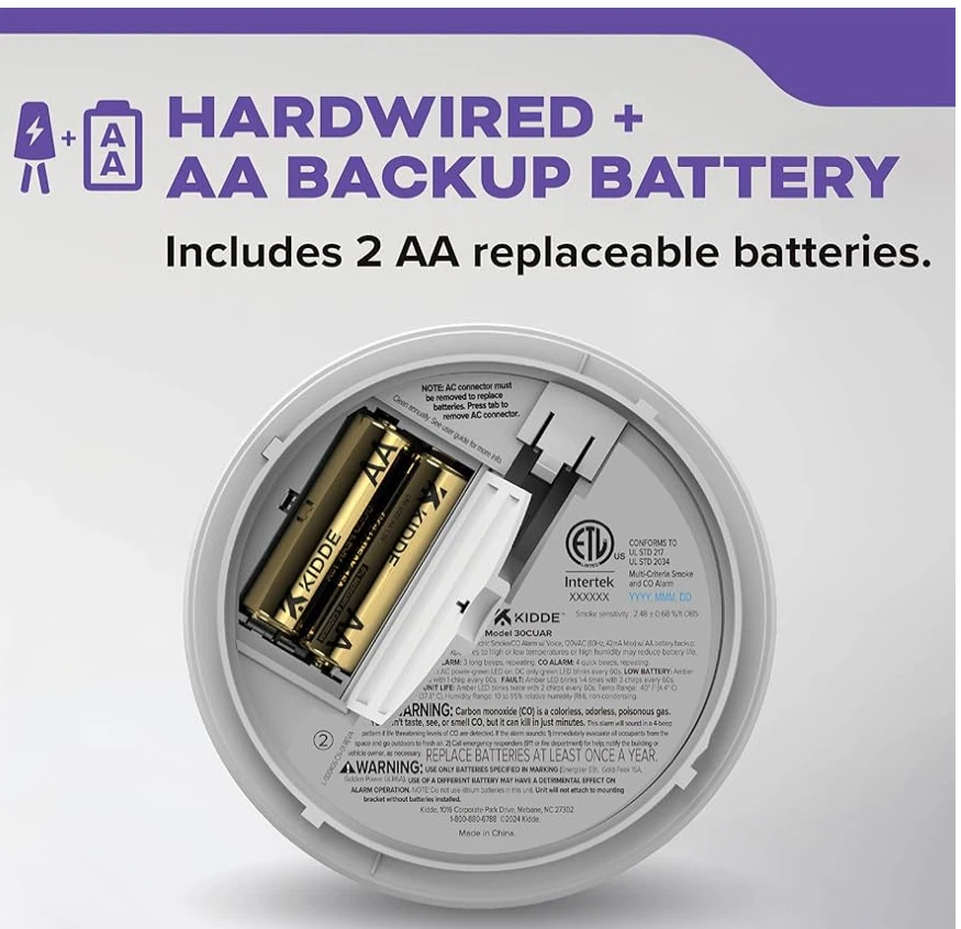 Kidde Hardwired Smoke & CO Alarm with AA Battery Backup - photo 3