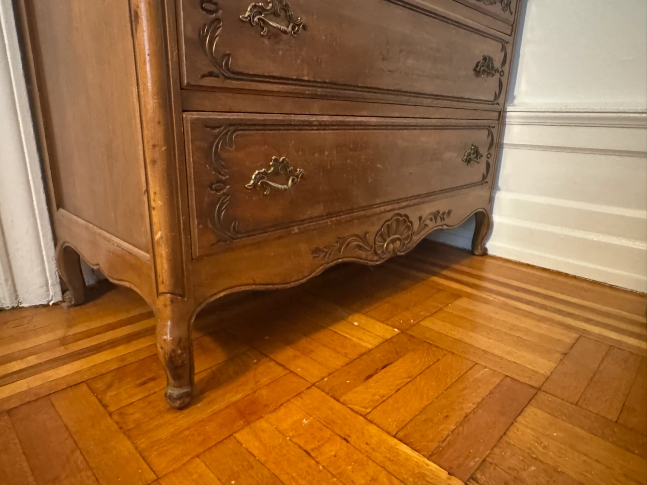 Vintage Carved Wood Dresser - photo 2