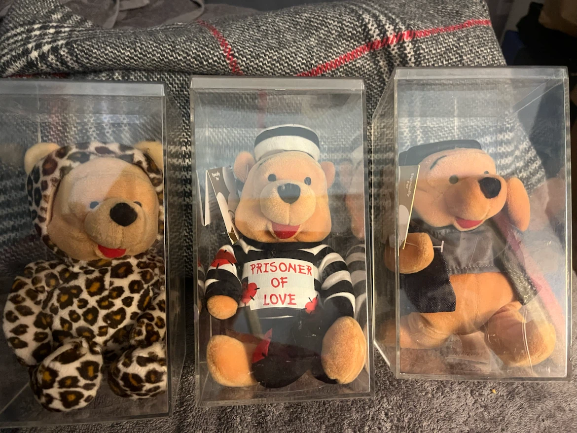 Winnie the Pooh Plush Set in Display Cases