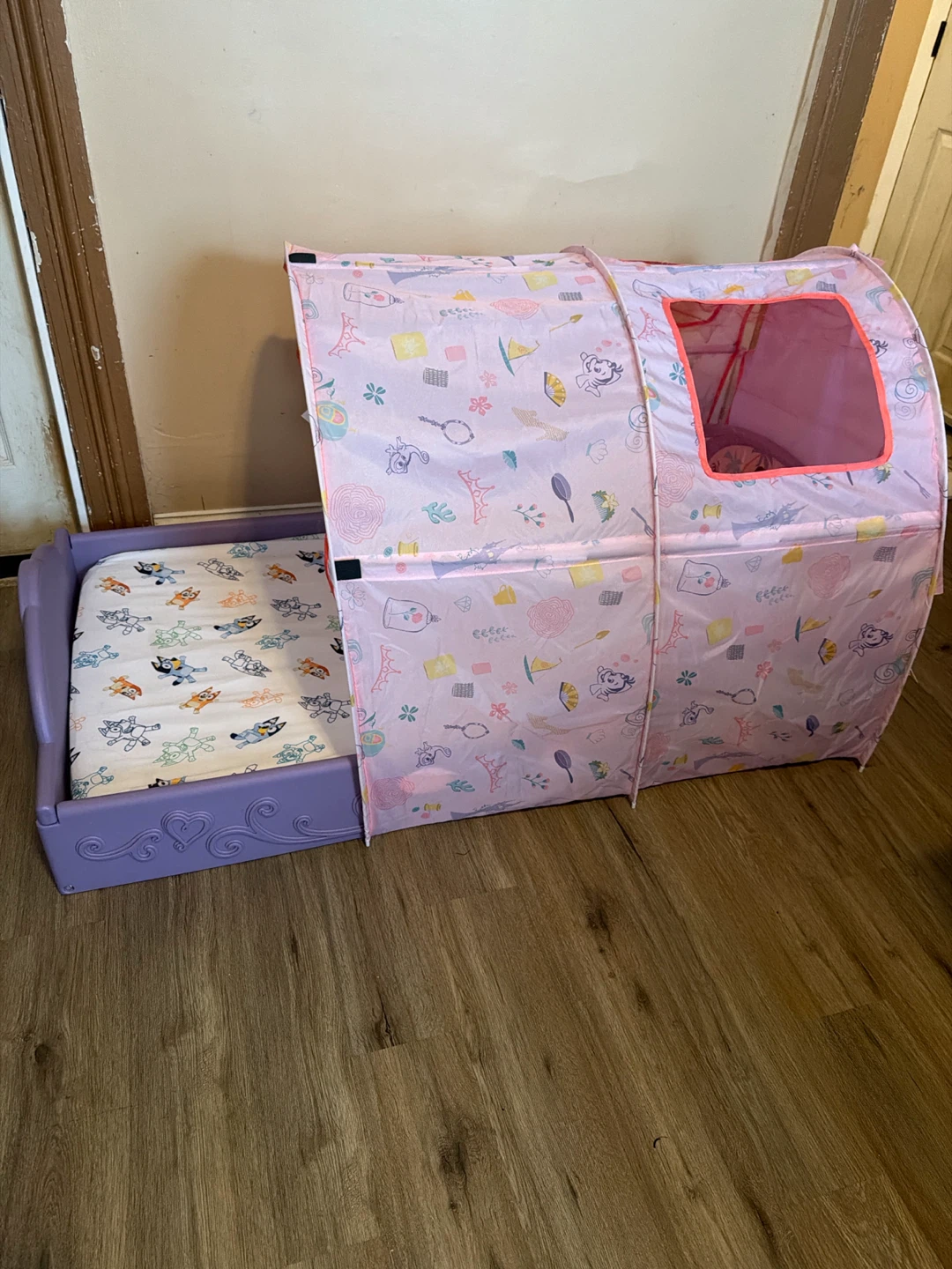 Kids Play Tent and Toddler Bed Combo