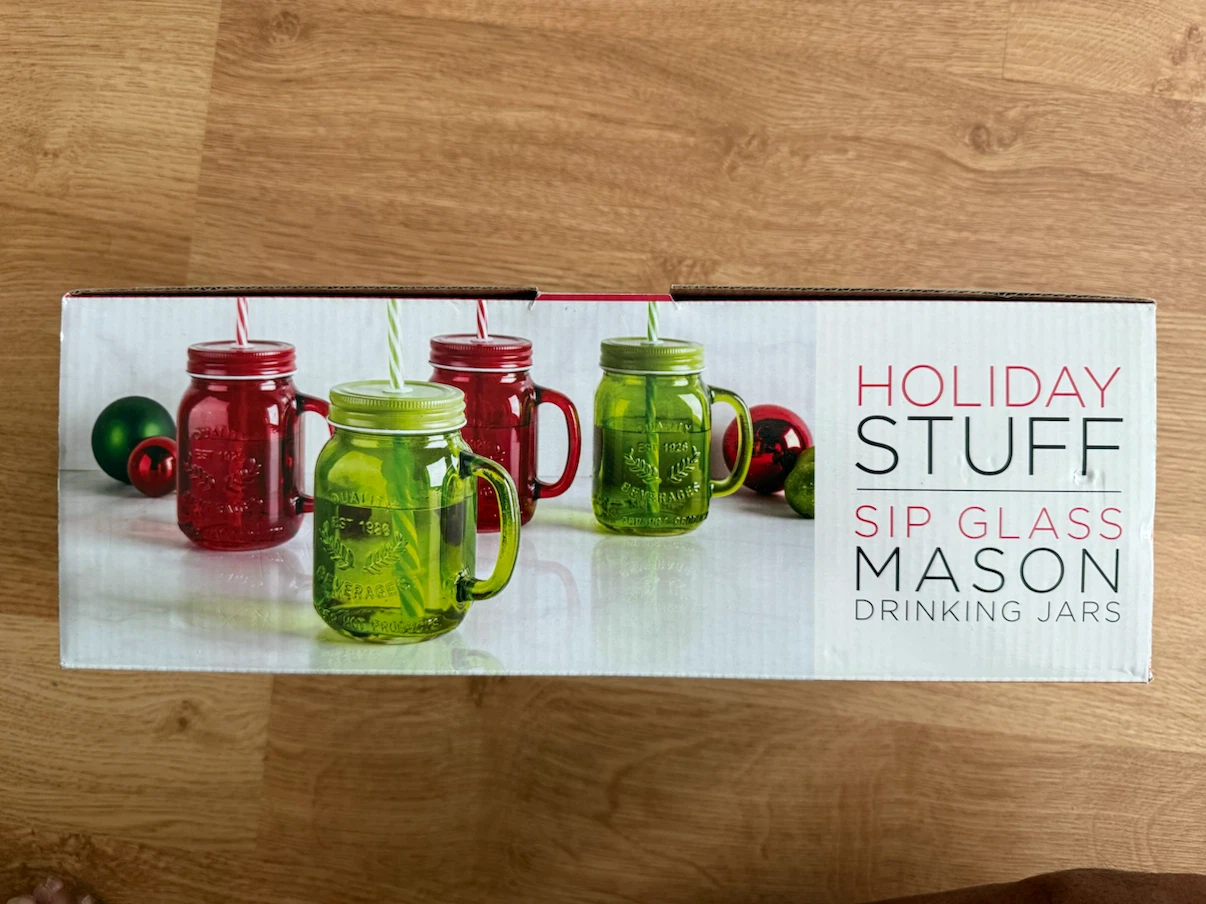 Holiday Stuff Sip Glass Mason Drinking Jars (Set of 4) - photo 2