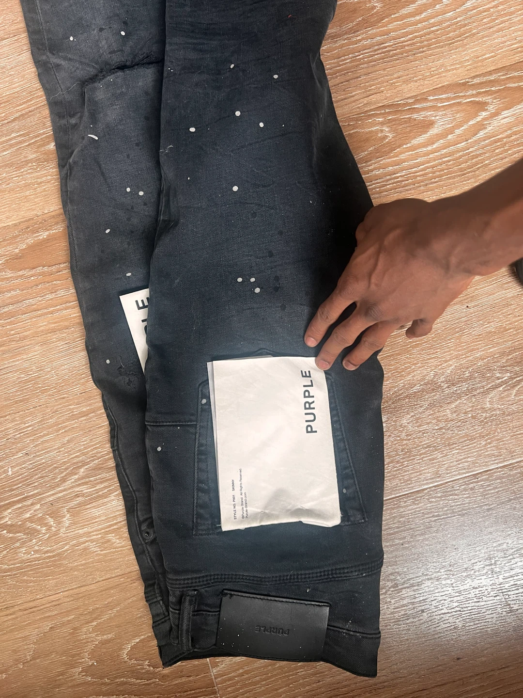 Purple Brand Black Paint Splatter Jeans Size 30
