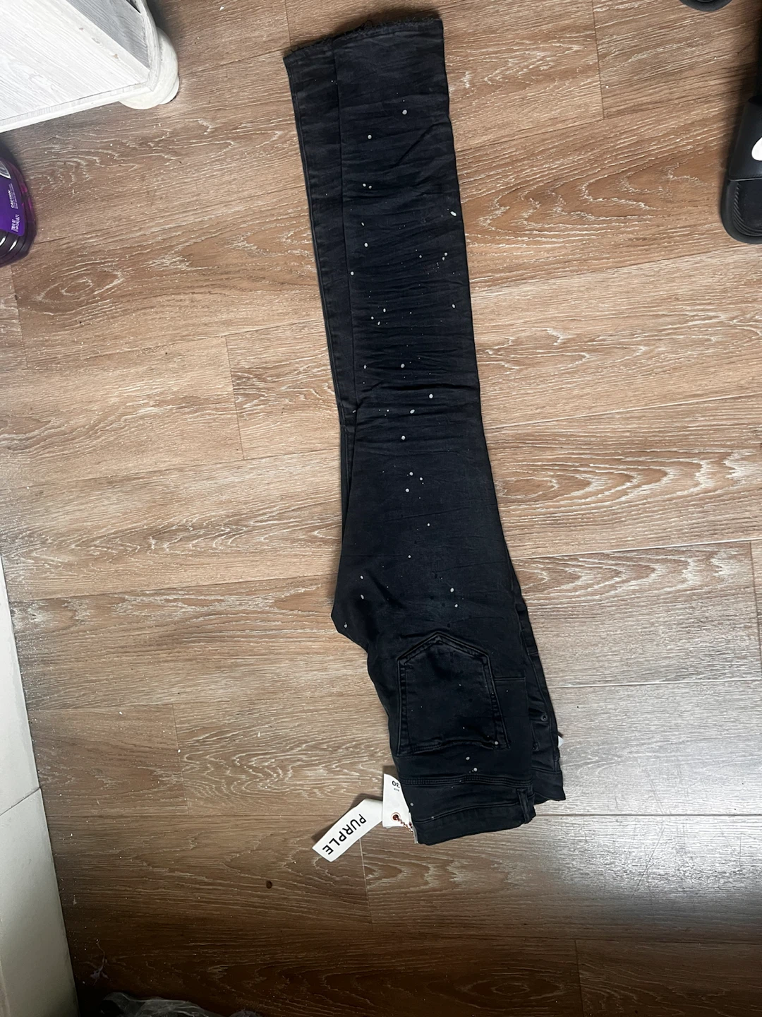 Purple Brand Black Paint Splatter Jeans Size 30 - photo 2