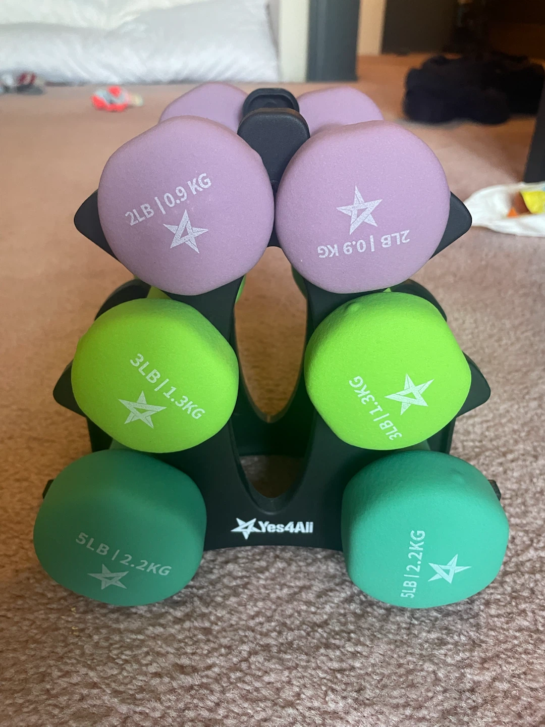Yes4All Dumbbell Set with Rack