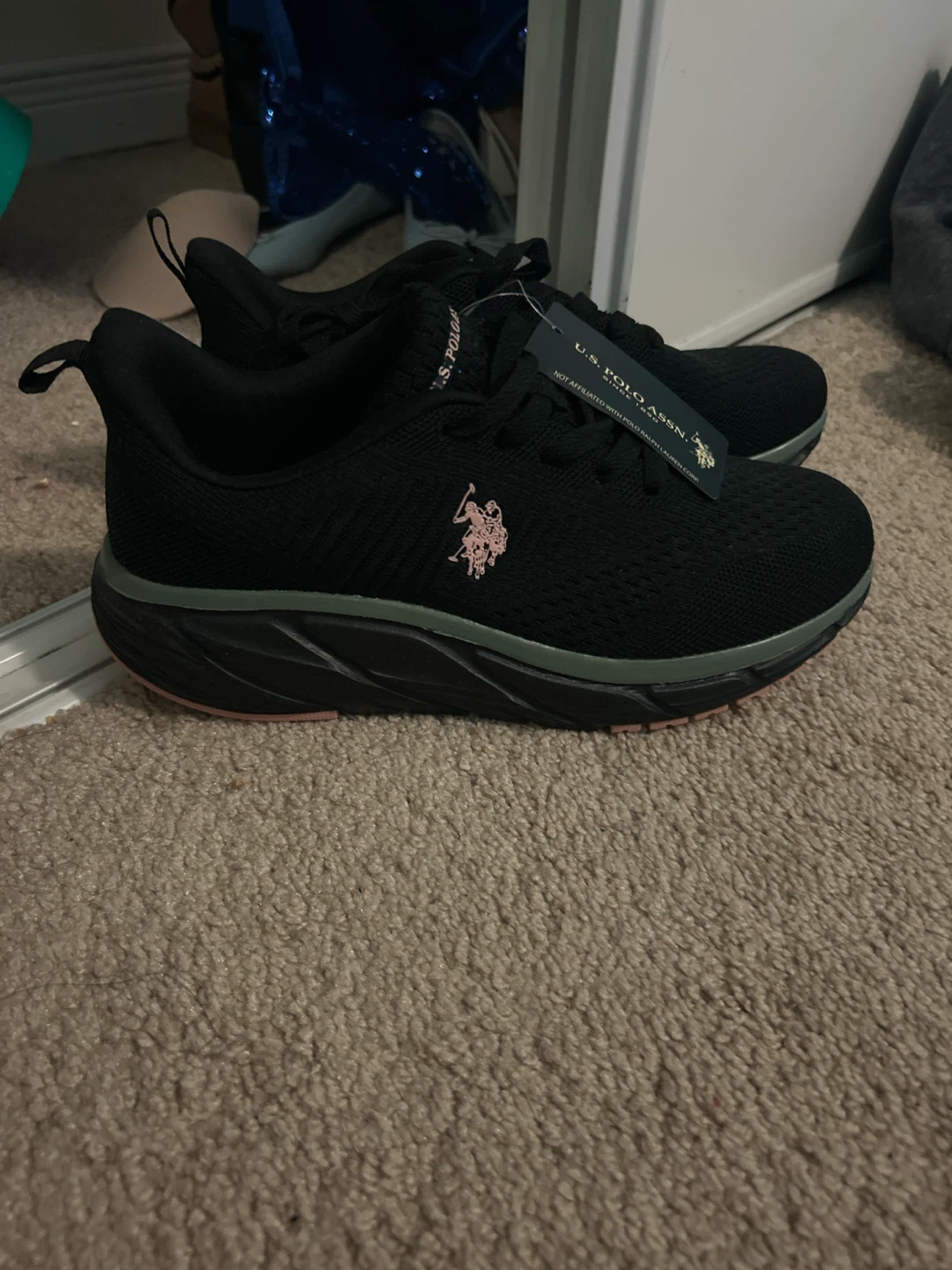 U.S. Polo Assn. Black Running Shoes