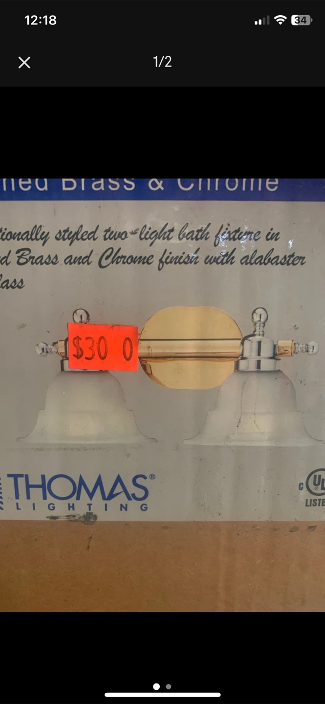 Thomas Lighting Two-Light Bath Fixture