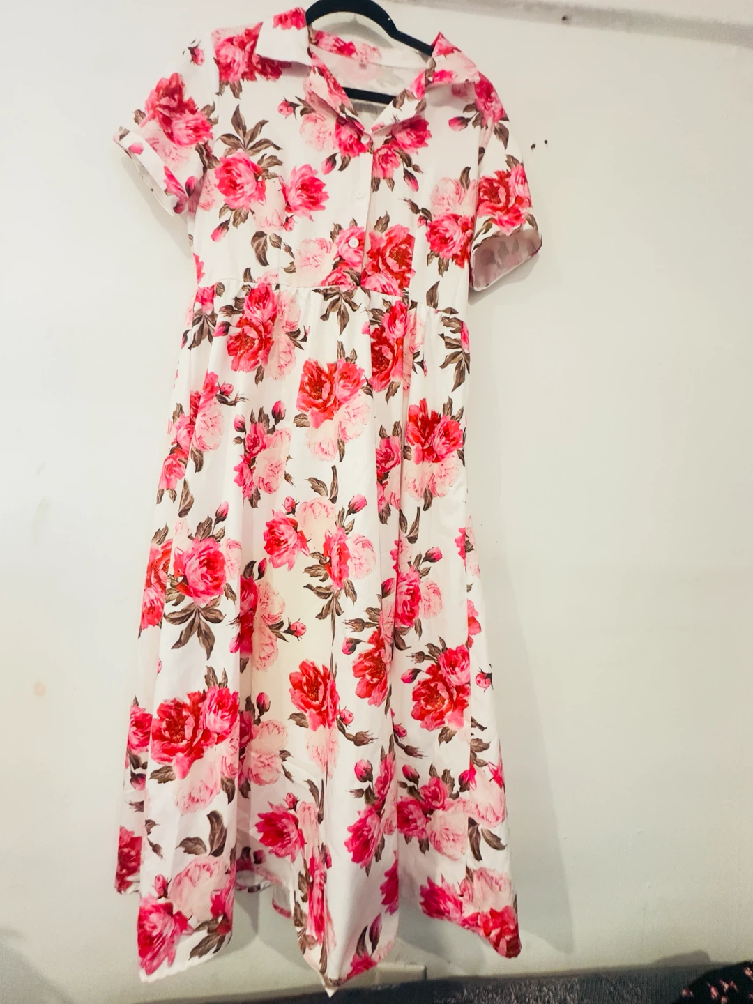 Women's Floral Print Button-Up Shirt Dress - photo 2
