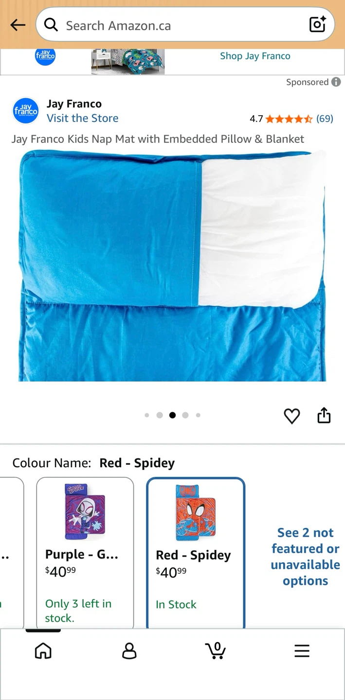 Jay Franco Kids Nap Mat- Red Spidey - photo 4