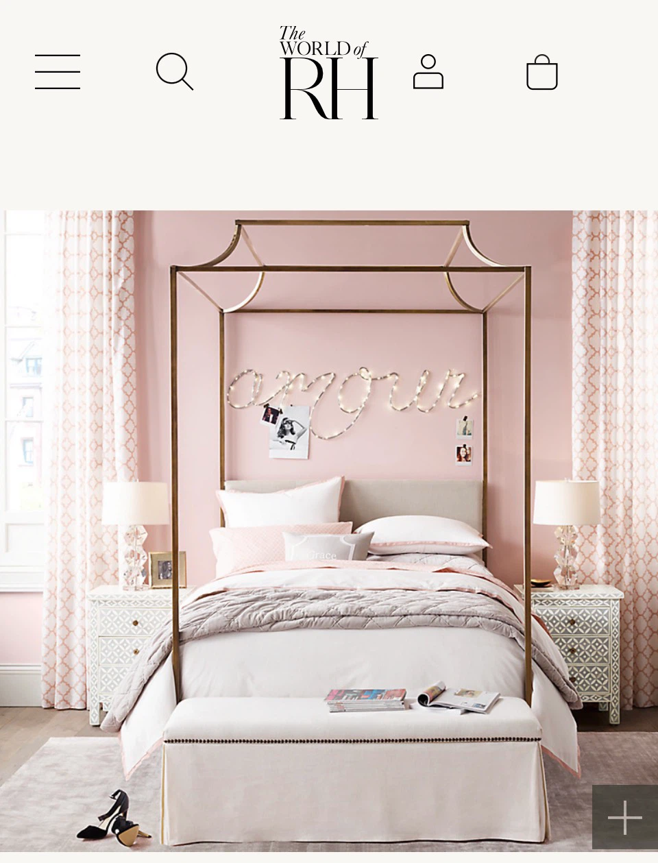 Restoration Hardware Cecily Canopy Queen Bed frame - photo 2