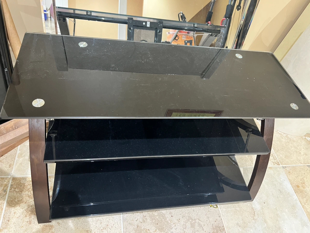 3-Tier Glass Entertainment Stand