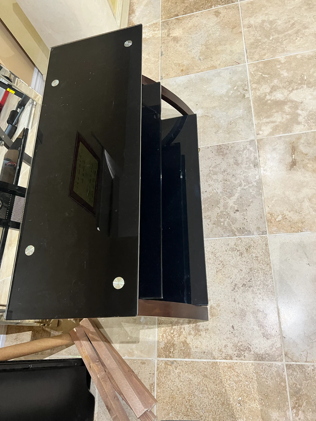 3-Tier Glass Entertainment Stand - photo 3