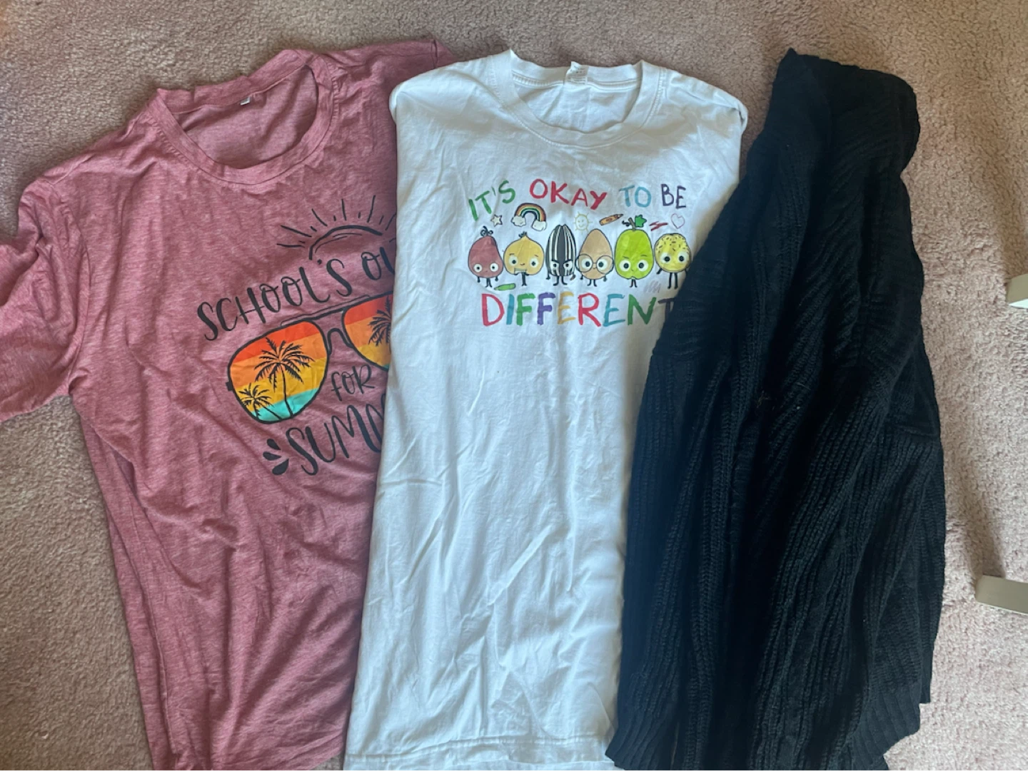 2 shirts and a sweater