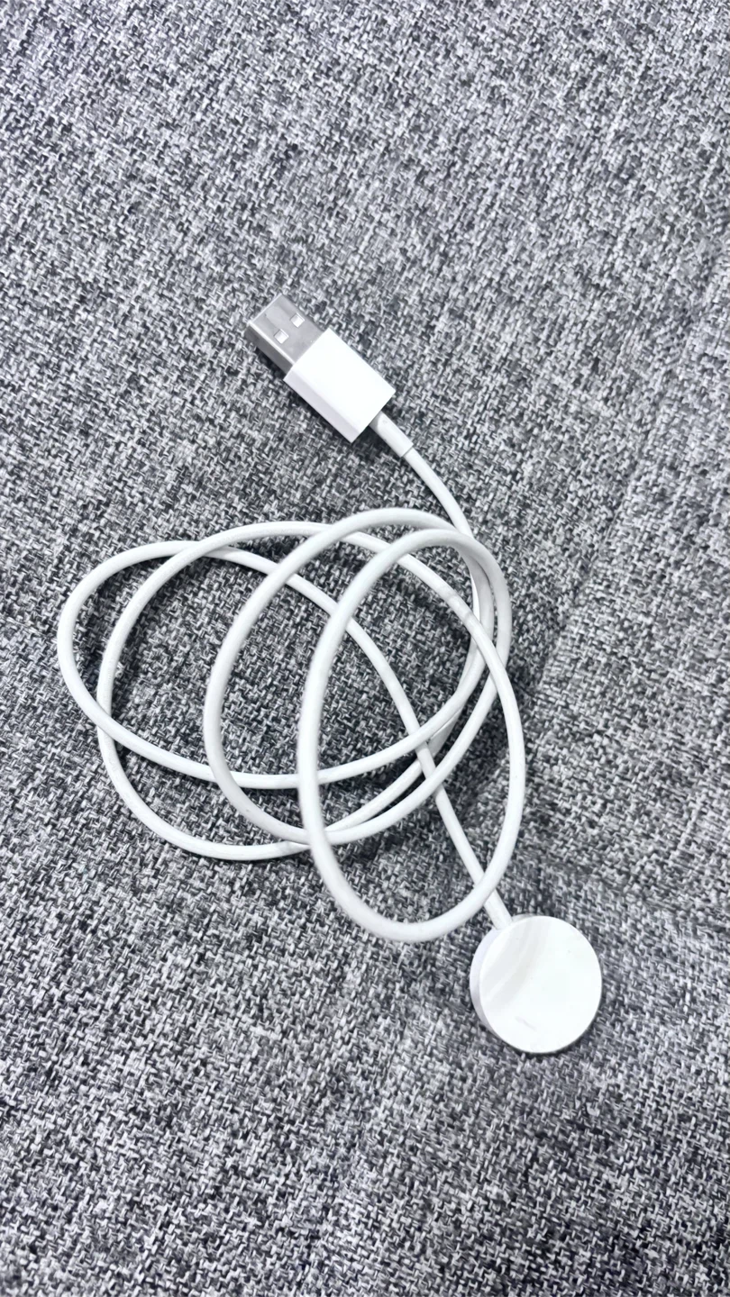 White Apple Watch Magnetic Charging Cable