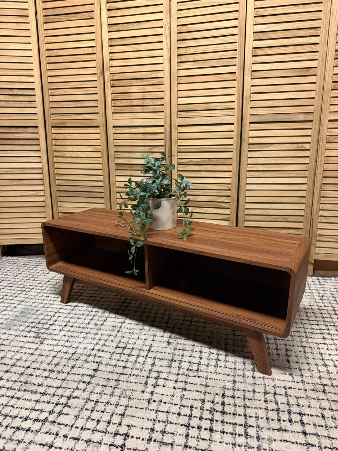 Mid-Century Modern Wood Media Console Table - photo 2