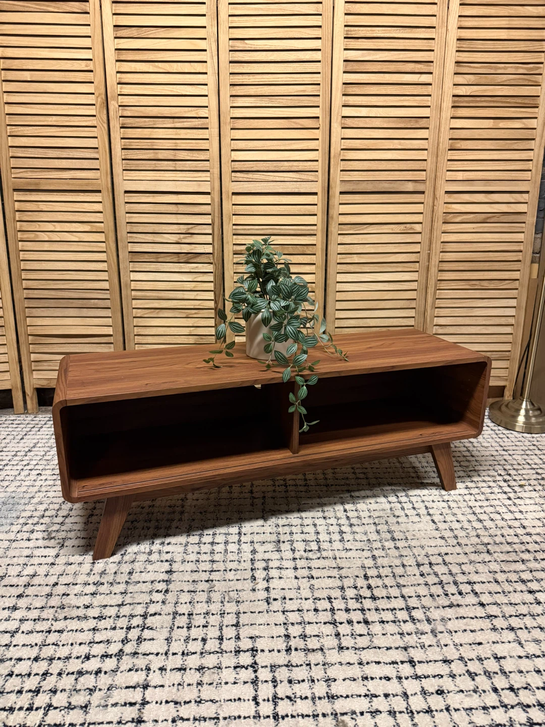 Mid-Century Modern Wood Media Console Table - photo 3