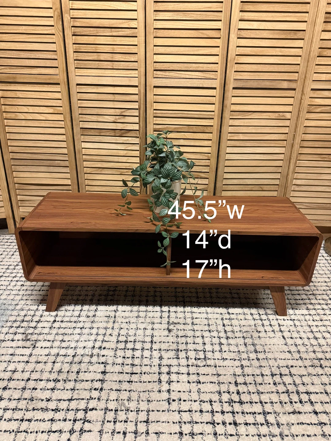 Mid-Century Modern Wood Media Console Table - photo 4