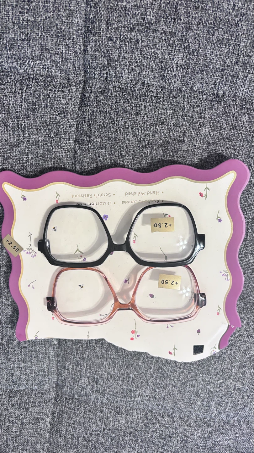 Reading Glasses +2.50 Strength - 2 Pairs