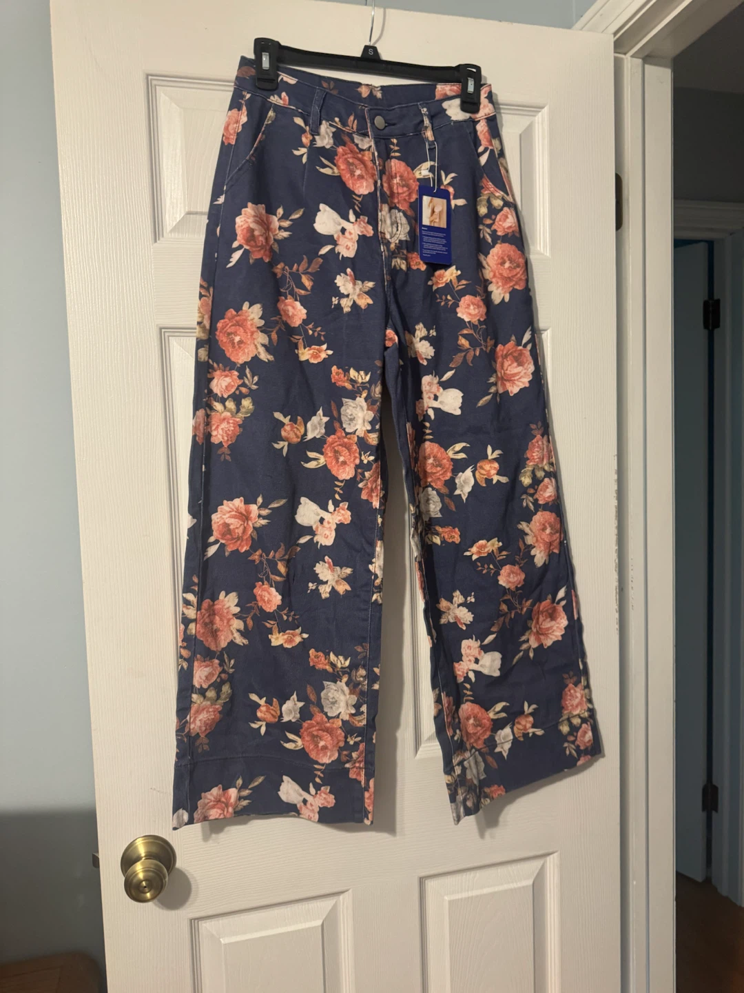 ChouYatou Floral Wide Leg Pants Size S
