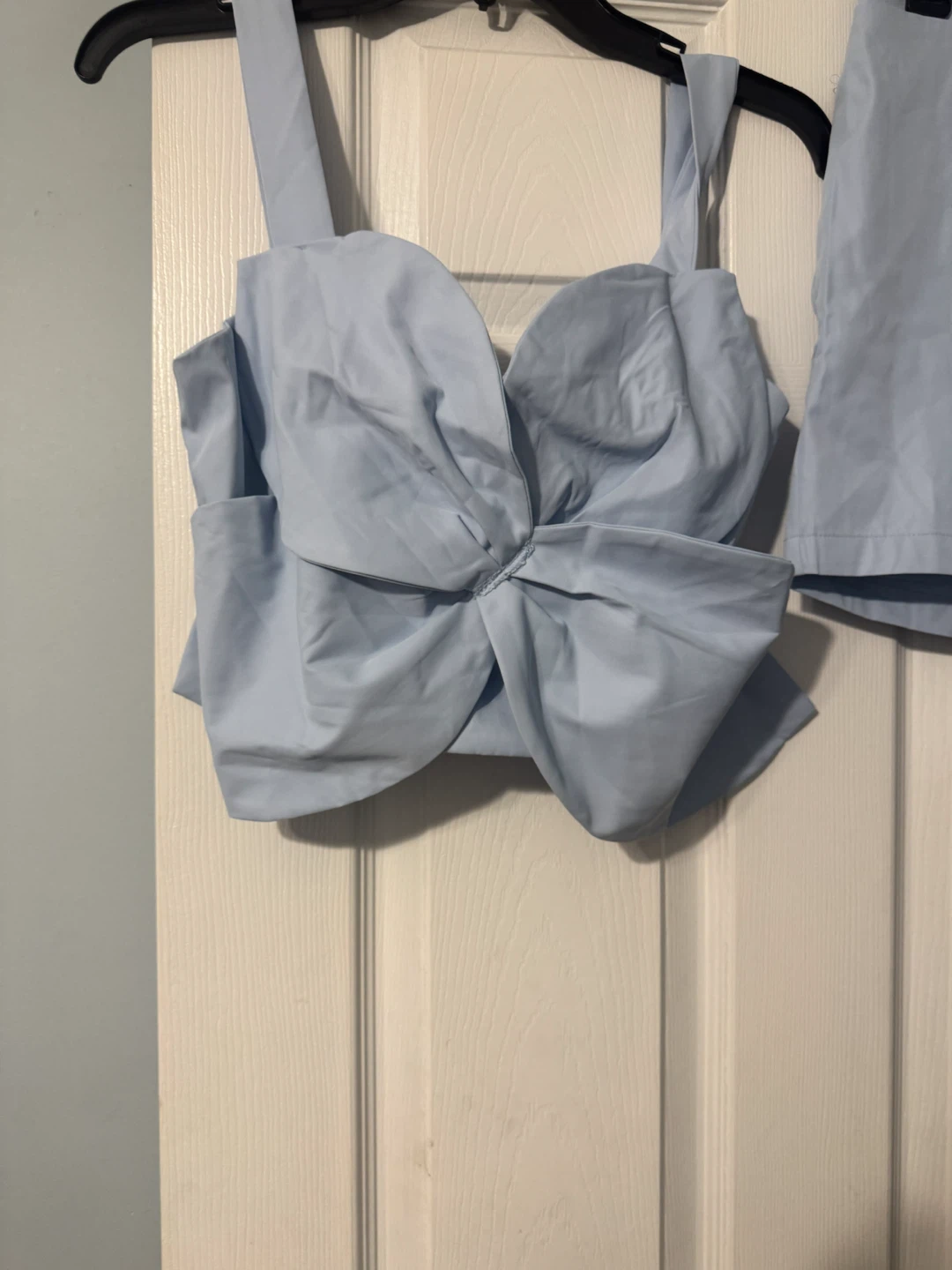 CHICM Blue Bow Top & Shorts Set - Medium - photo 2