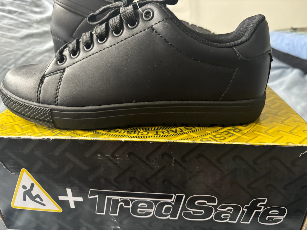 TredSafe Black Slip Resistant Work Shoes Size 7 - photo 5