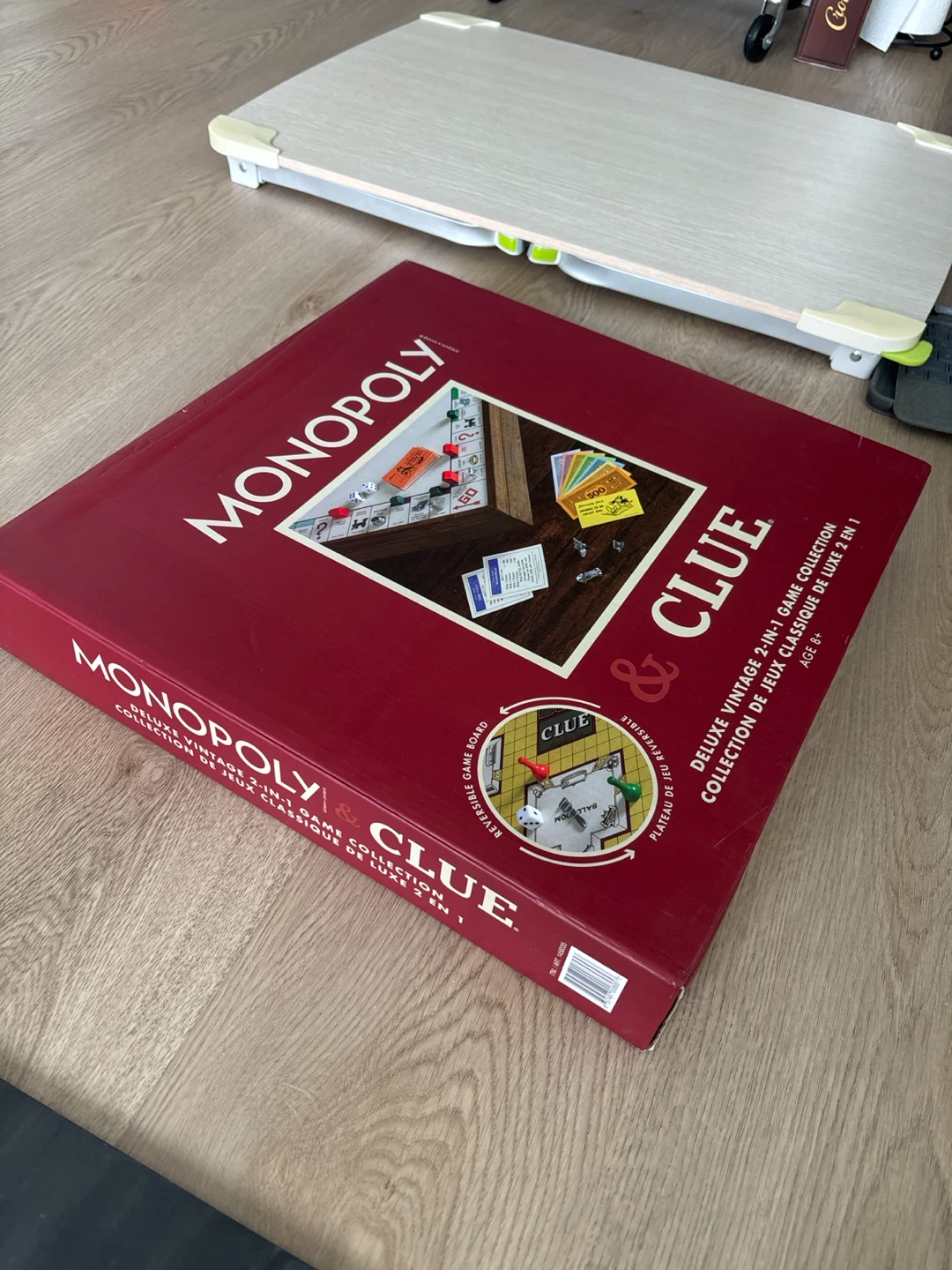 Monopoly & Clue Deluxe Vintage 2-in-1 Board Game Collection