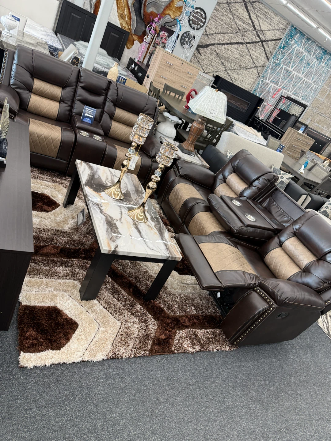 Reclining Sofa & Love W/ Wireless Chargers - photo 2