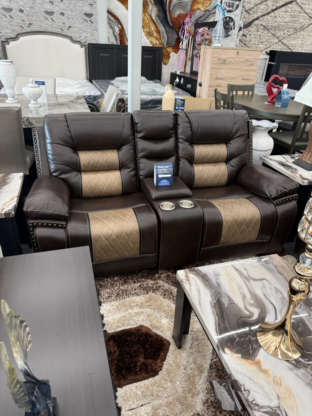 Reclining Sofa & Love W/ Wireless Chargers - photo 5