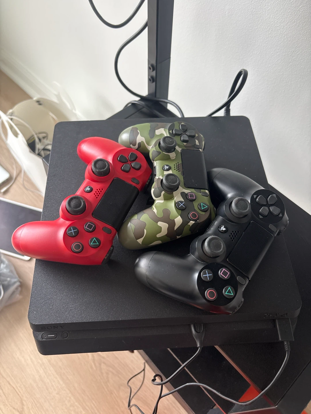 Sony PlayStation 4 with 3 controllers