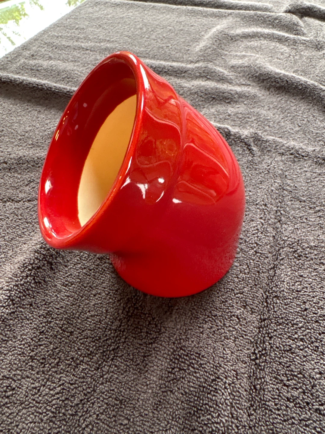 Emile Henry Red Ceramic Salt or Pepper Holder