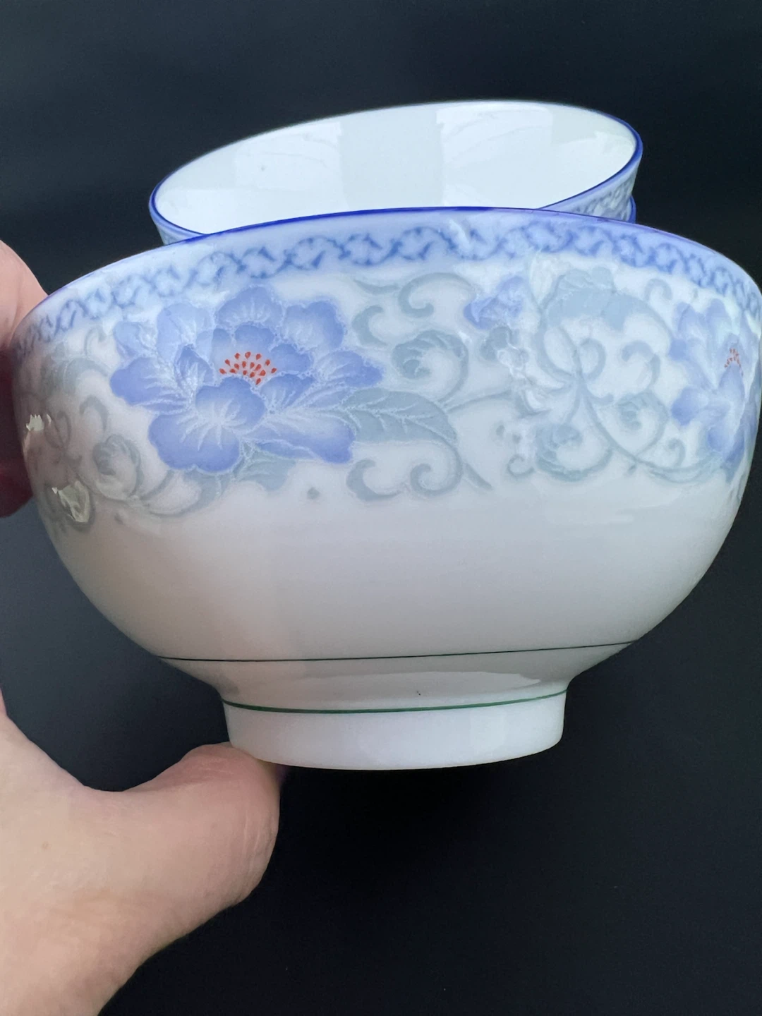 Blue & White Porcelain Bowls and Spoons Set - photo 3