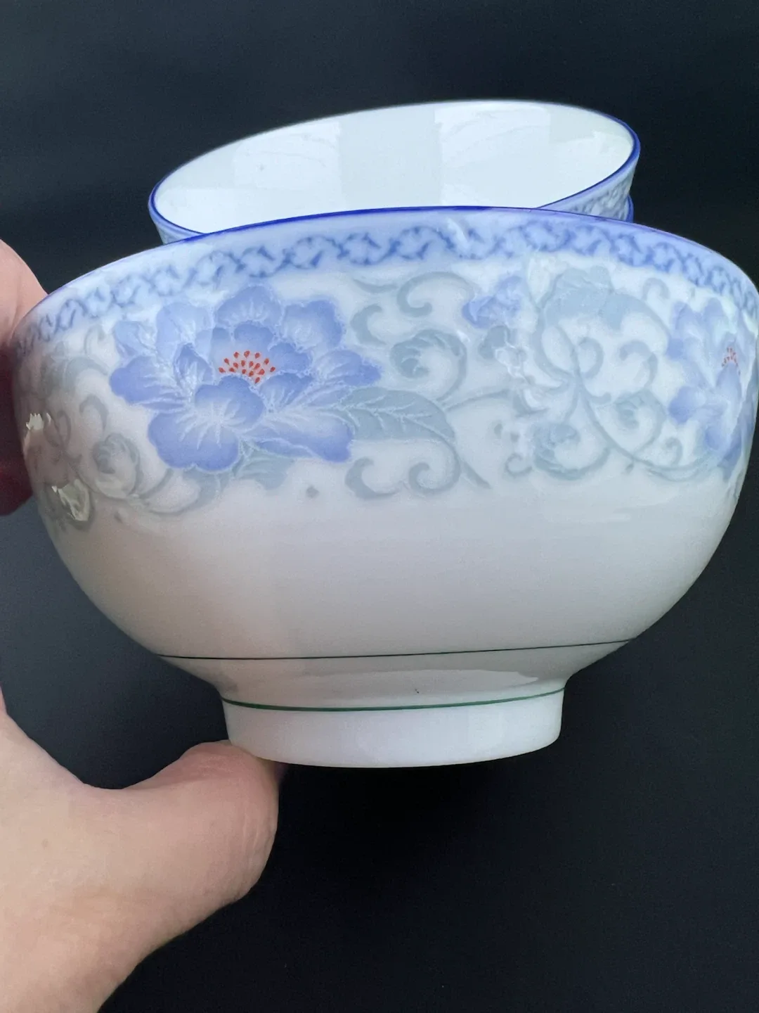 Blue & White Porcelain Bowls and Spoons Set - photo 3
