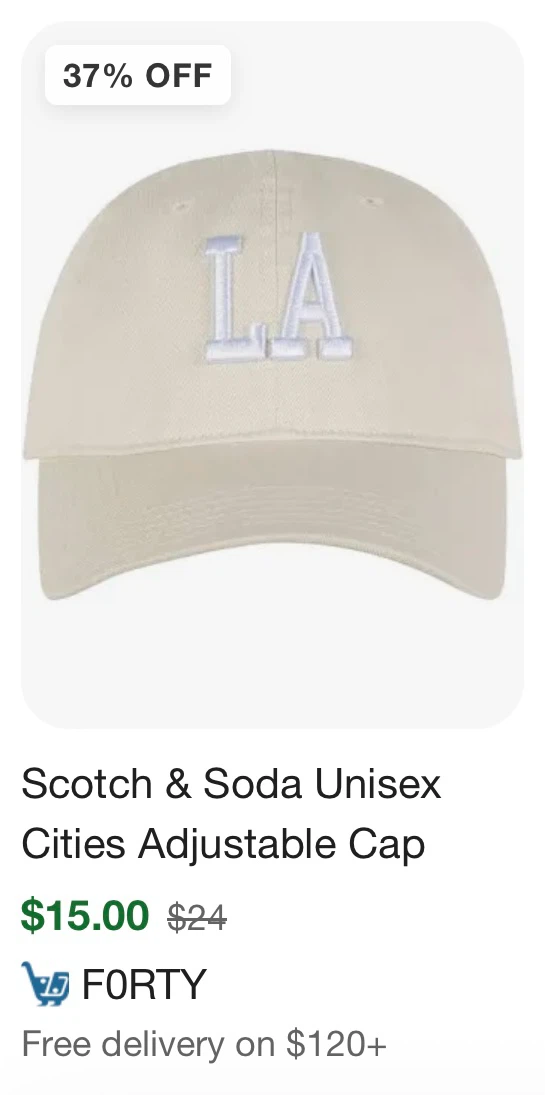 NEW 🧢 Scotch & Soda Unisex "LA" Baseball Cap - photo 5