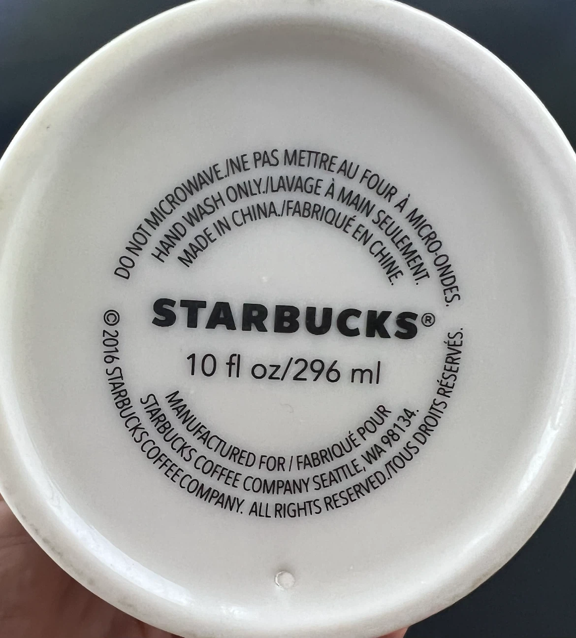 Starbucks Canada Ceramic Travel Mug (2016 Edition) - photo 3