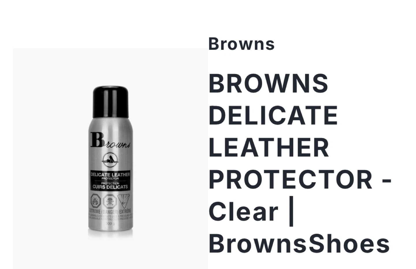 Browns Delicate Leather Protector Spray - Clear