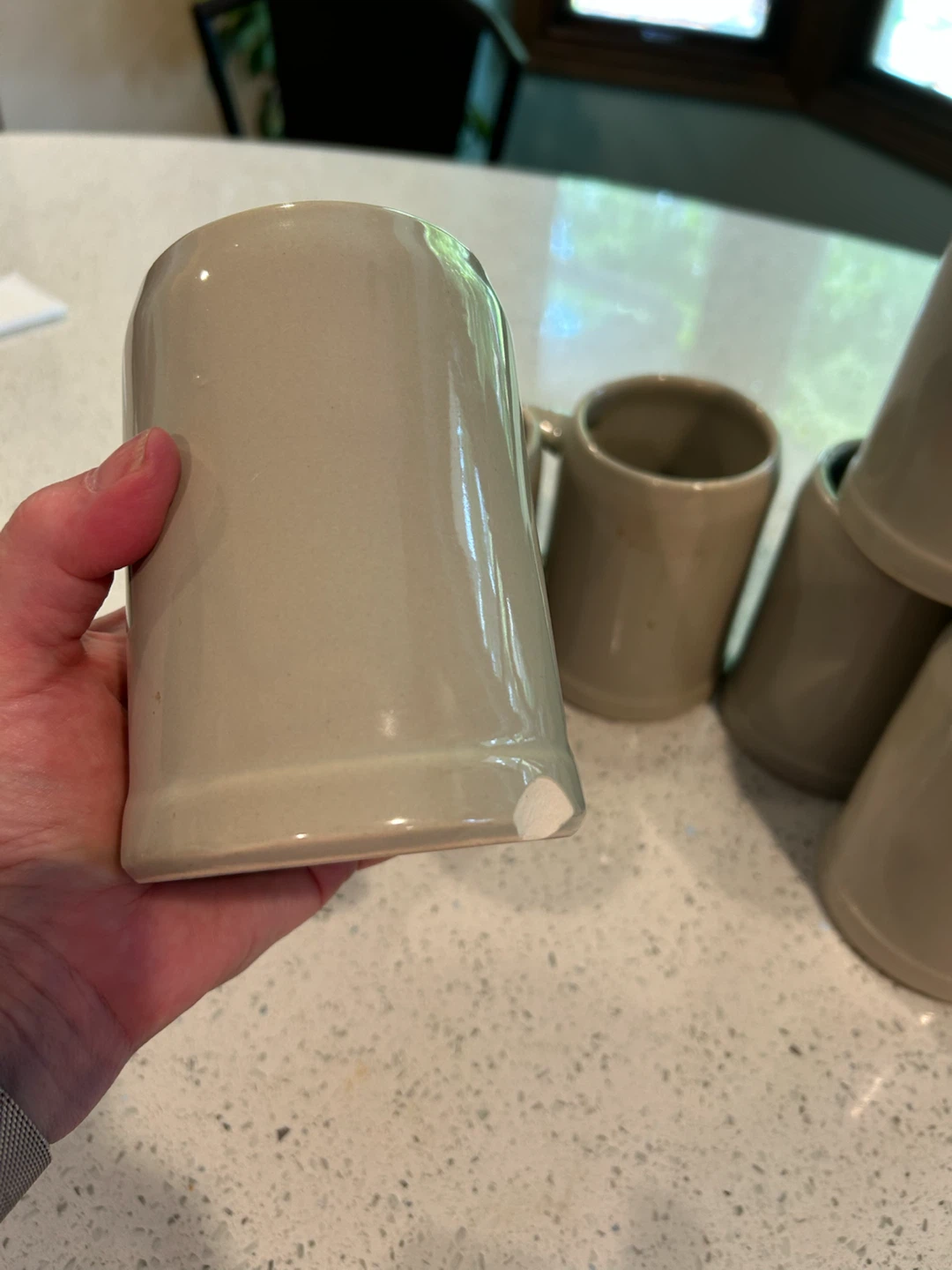 Set of 6 Grey Ceramic Mugs - photo 2