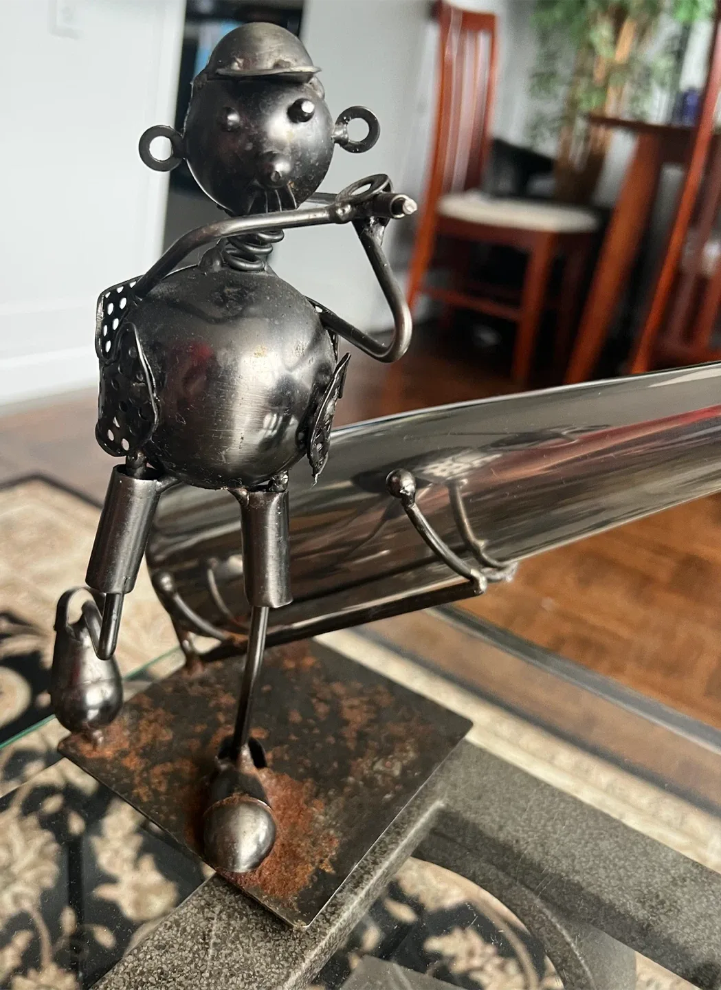 Metal Figurine with Trumpet