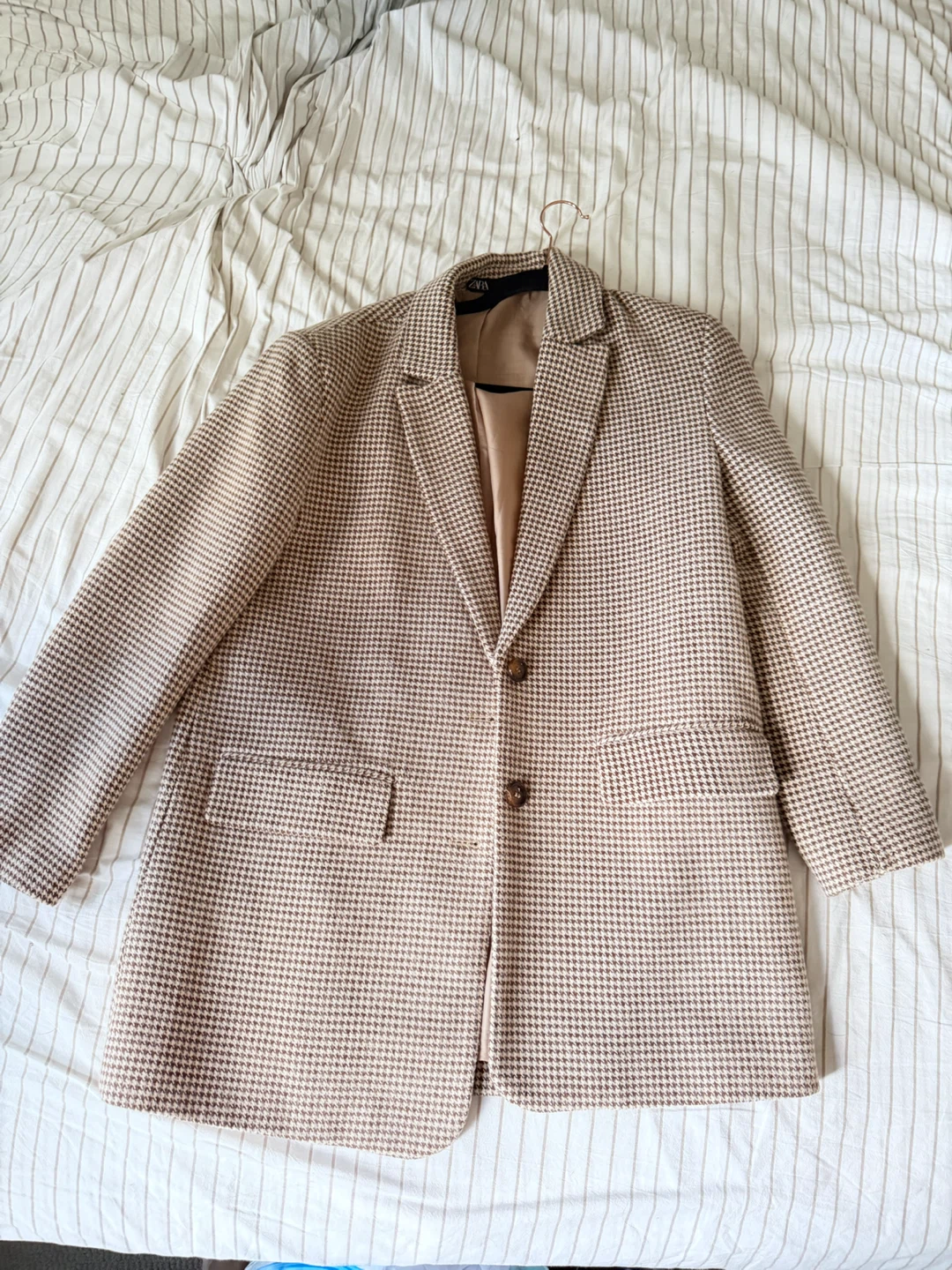 ZARA Houndstooth Blazer S Like New