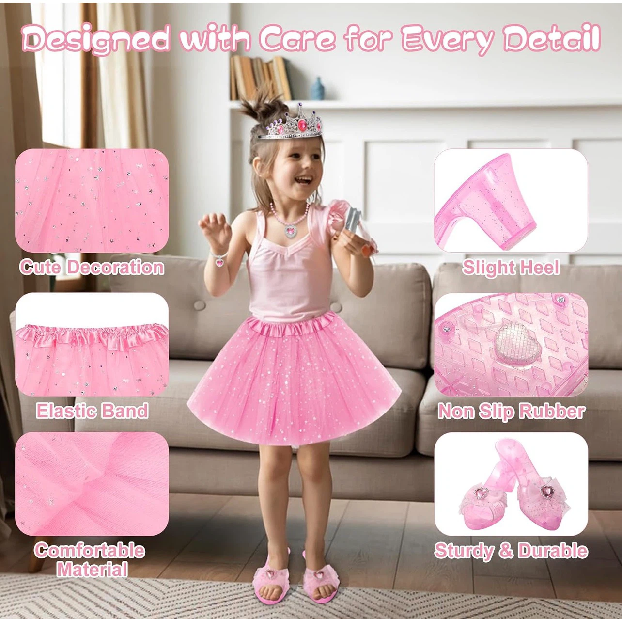 Princess Dress Up Trunk with Tutu, Crowns, Jewelry & Shoes - photo 3