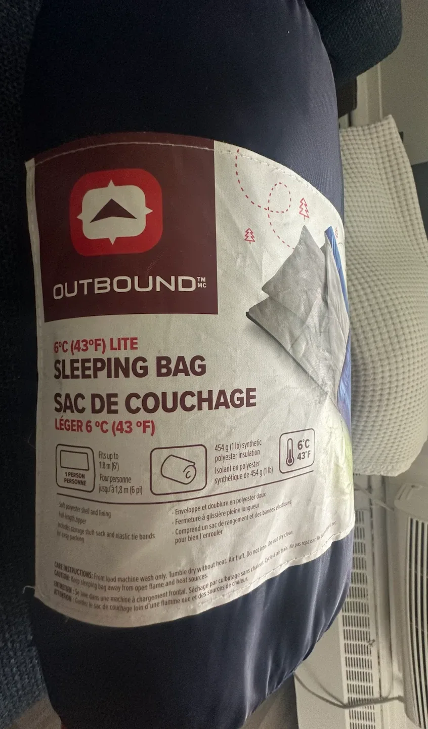 Outbound Lite Sleeping Bag with Storage Sack, 6°C