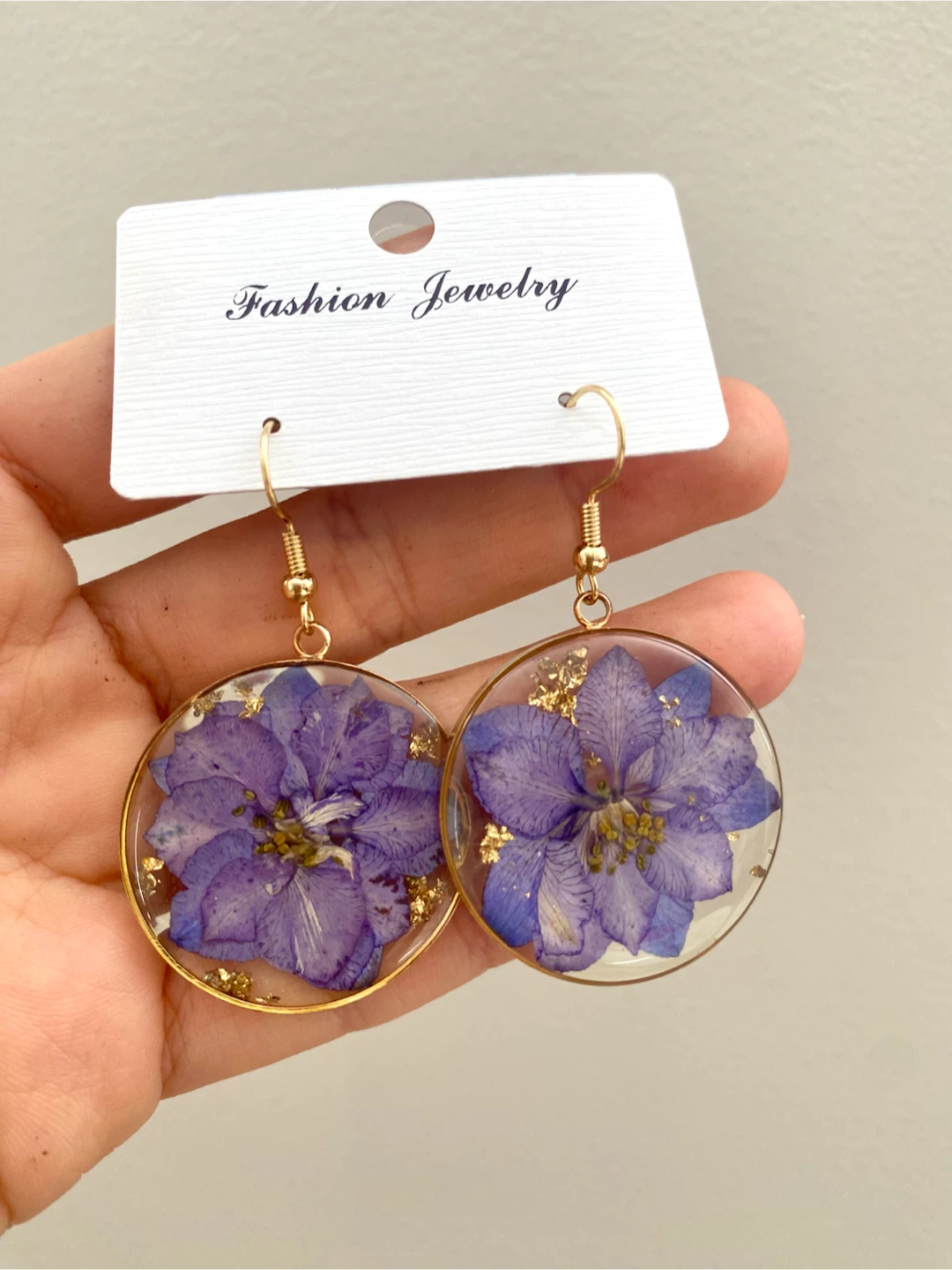 Flower petal earrings