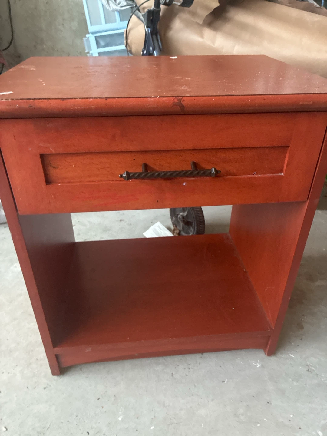 Wooden End Table with Drawer