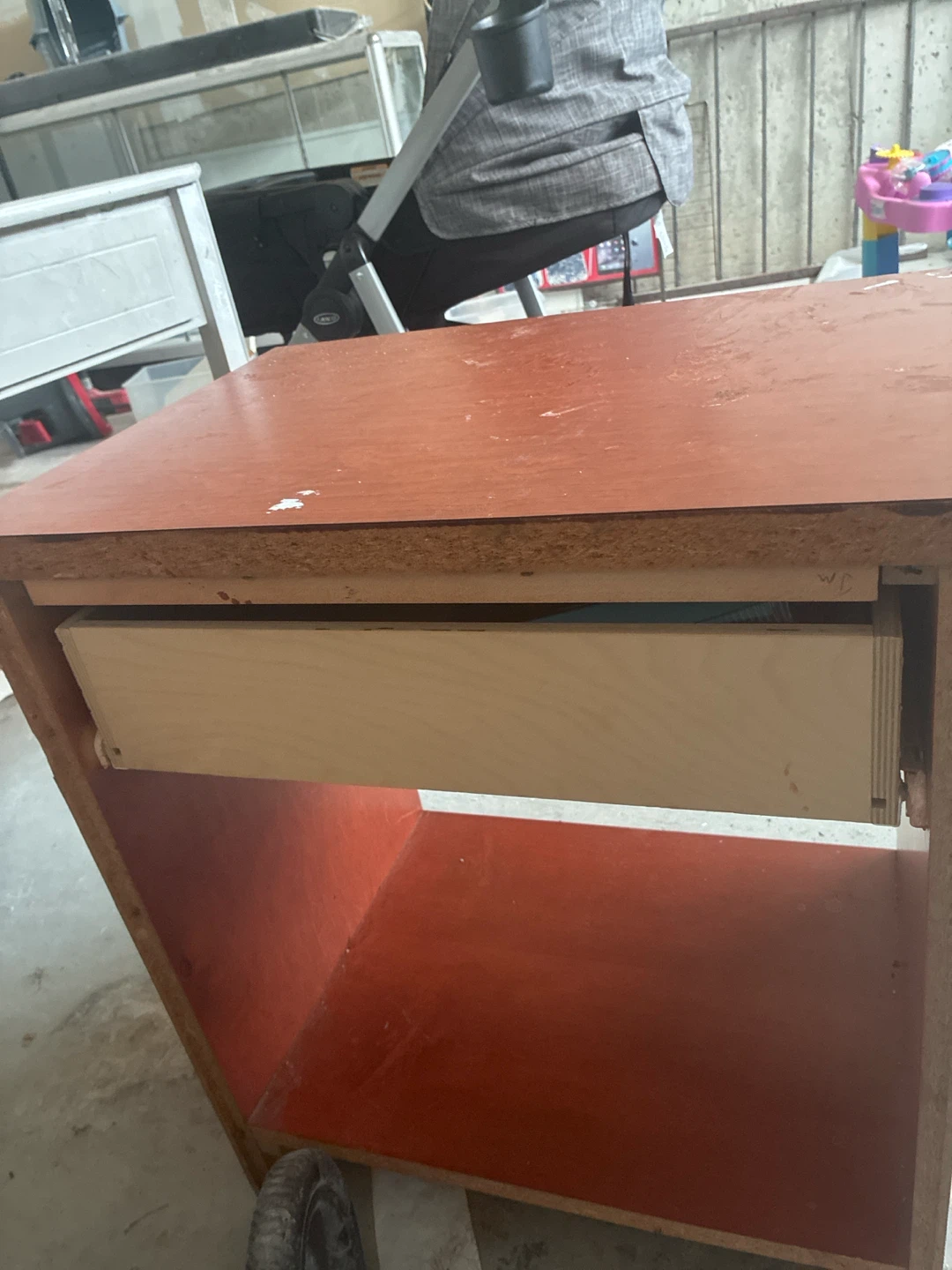 Wooden End Table with Drawer - photo 2